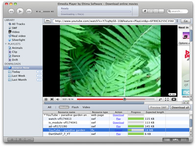 how to download a youtube video with free elmedia player on mac